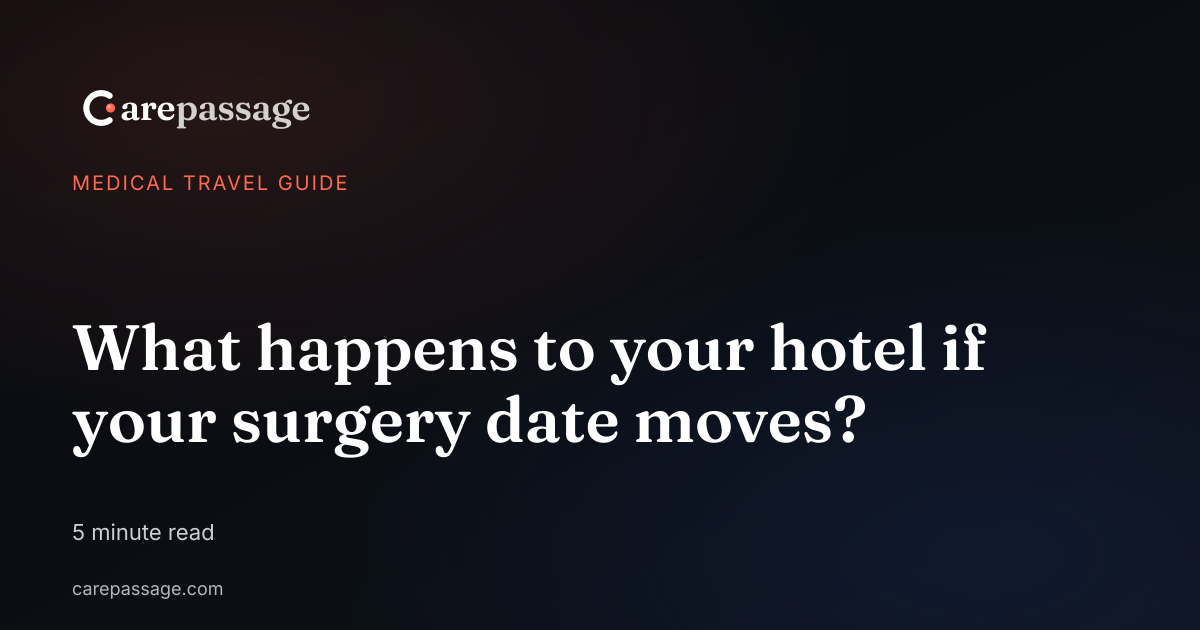 What happens to your hotel if your surgery date moves?